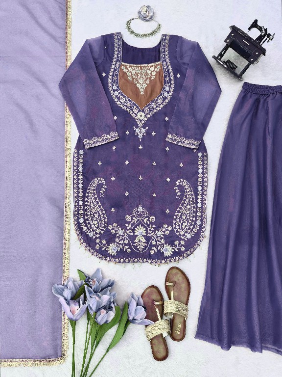 TEXTILEDEAL D.NO 6065 WHOLESALE READYMADE SIMMER PARTY WEAR 3 PCS SUITS EXPORTER