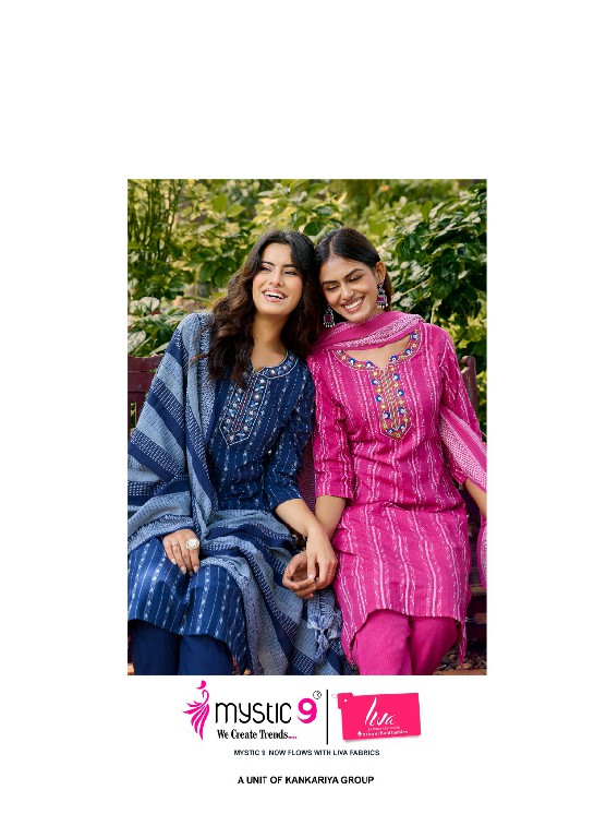 MYSTIC 9 RAGINI VOL 1 WHOLESALE READYMADE HANDLOOM COTTON DOBBY EXCLUSIVE 3 PCS SUITS EXPORTER