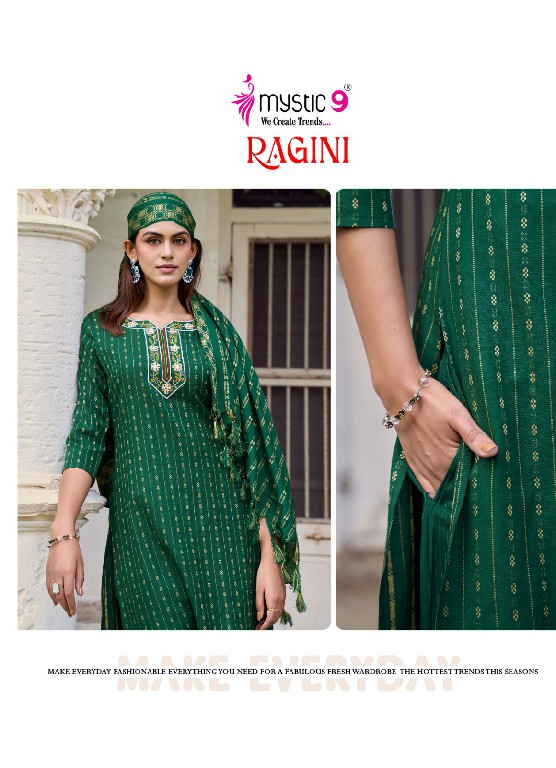 MYSTIC 9 RAGINI VOL 1 WHOLESALE READYMADE HANDLOOM COTTON DOBBY EXCLUSIVE 3 PCS SUITS EXPORTER