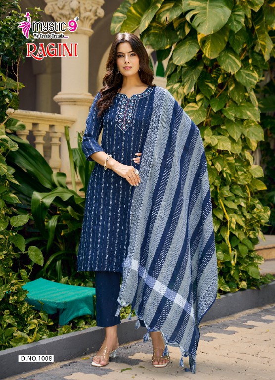 MYSTIC 9 RAGINI VOL 1 WHOLESALE READYMADE HANDLOOM COTTON DOBBY EXCLUSIVE 3 PCS SUITS EXPORTER
