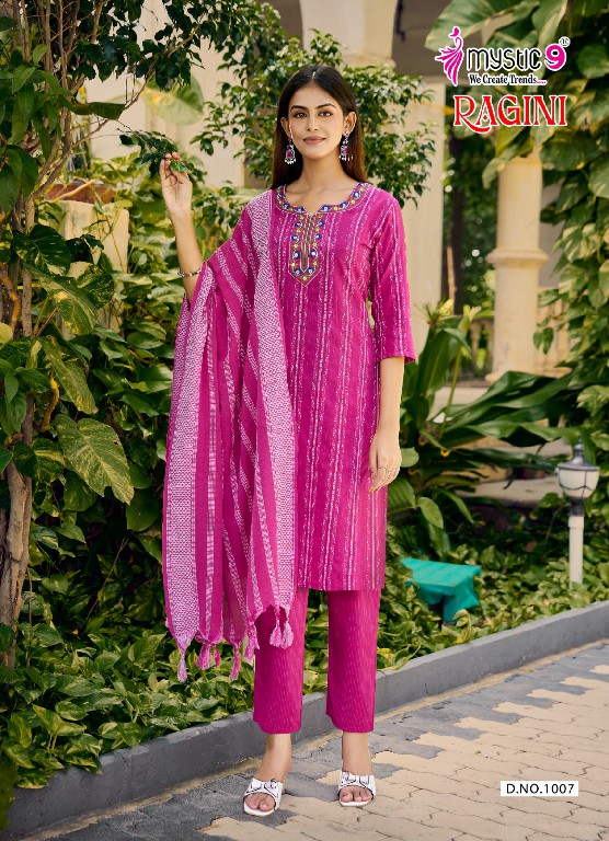 MYSTIC 9 RAGINI VOL 1 WHOLESALE READYMADE HANDLOOM COTTON DOBBY EXCLUSIVE 3 PCS SUITS EXPORTER