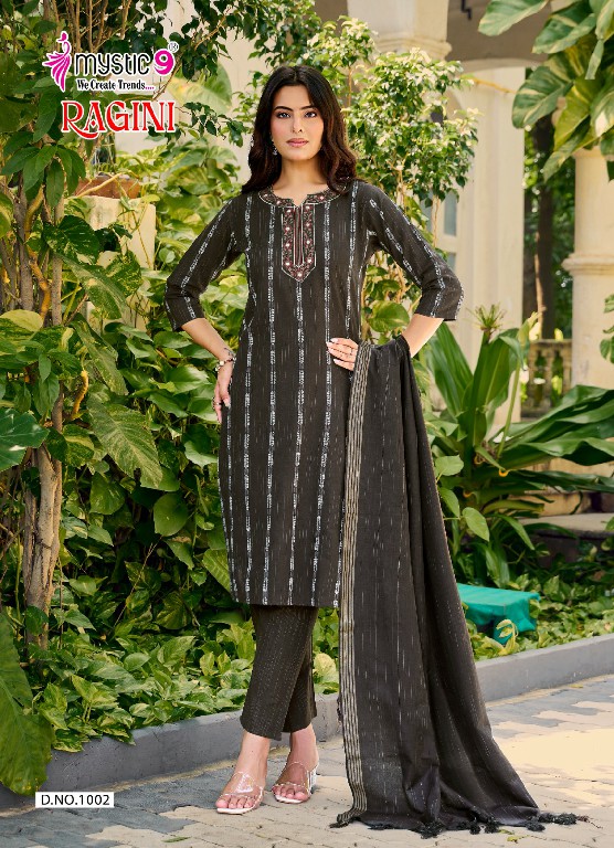 MYSTIC 9 RAGINI VOL 1 WHOLESALE READYMADE HANDLOOM COTTON DOBBY EXCLUSIVE 3 PCS SUITS EXPORTER