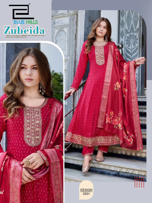 BLUE HILLS ZUBEIDA WHOLESALE READYMADE MAL CHANDERI BIG SIZE FESTIVE WEAR 3 PCS COMBO SET SUITS FOR EXPORT