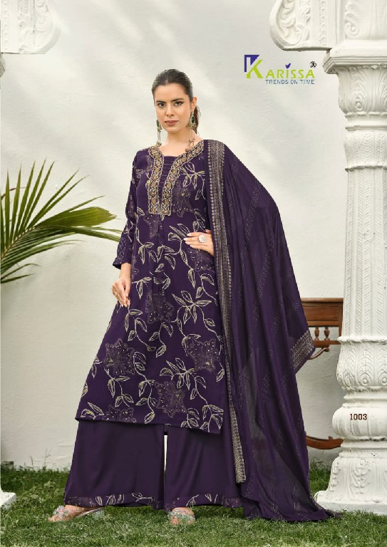 KARISSA HARLEEN WHOLESALE READYMADE HEAVY VATICAN CLASSY FABULOUS STYLE 3 PCS SUITS EXPORTER