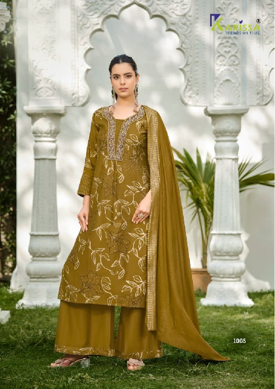 KARISSA HARLEEN WHOLESALE READYMADE HEAVY VATICAN CLASSY FABULOUS STYLE 3 PCS SUITS EXPORTER