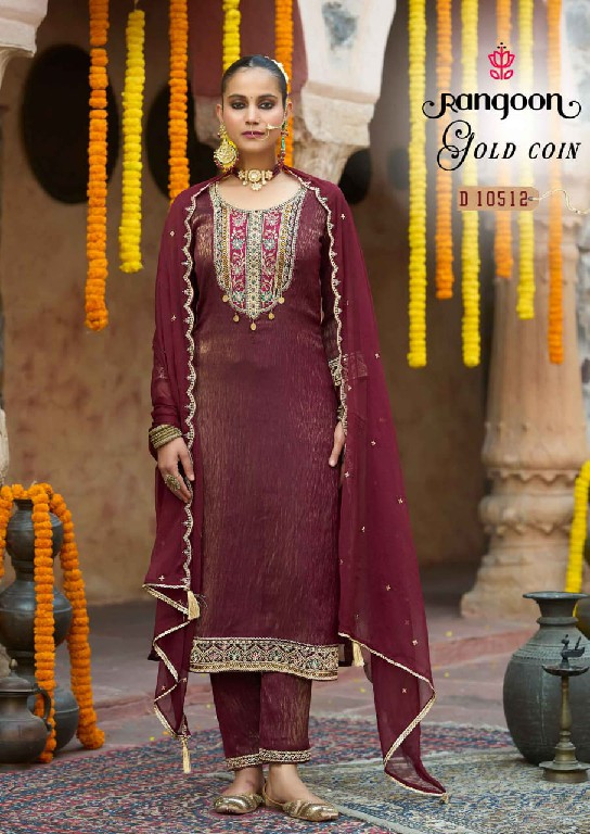 RANGOON GOLD COIN WHOLESALE READYMADE DIAMOND SILK FANCY WORK TRENDING 3 PCS SUITS SUPPLIER