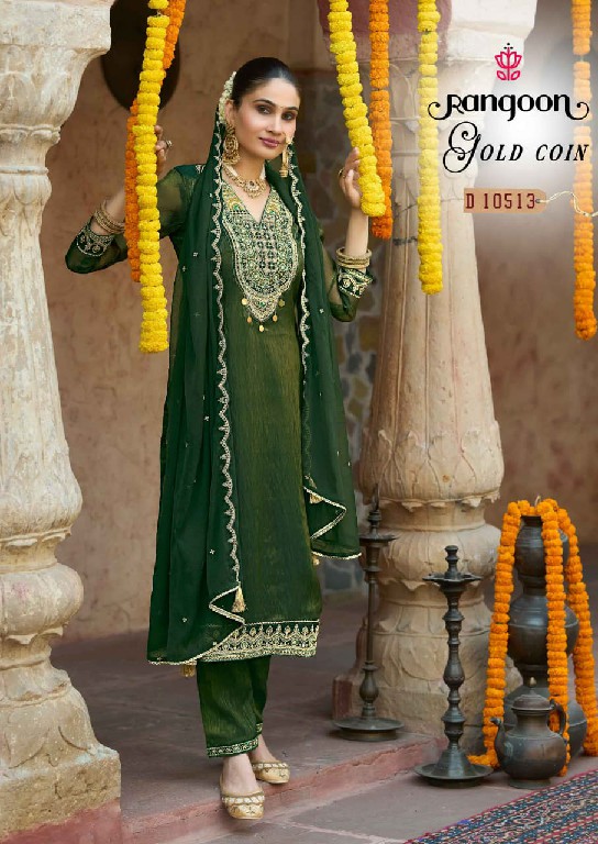 RANGOON GOLD COIN WHOLESALE READYMADE DIAMOND SILK FANCY WORK TRENDING 3 PCS SUITS SUPPLIER