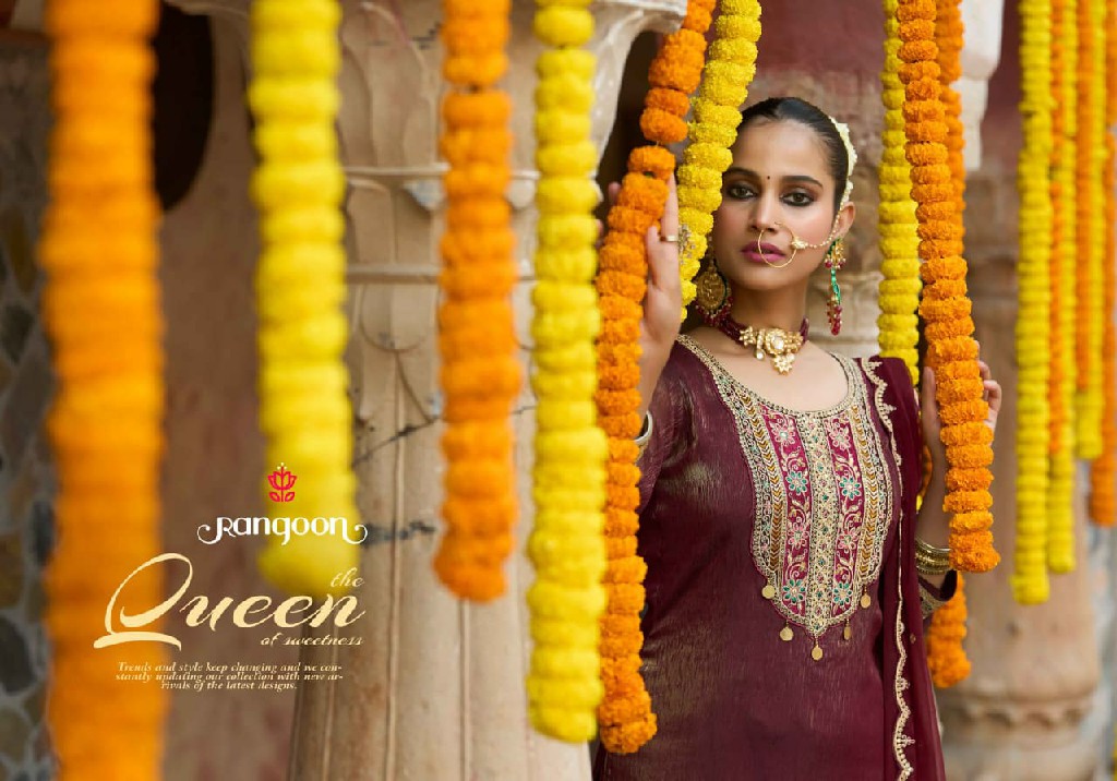 RANGOON GOLD COIN WHOLESALE READYMADE DIAMOND SILK FANCY WORK TRENDING 3 PCS SUITS SUPPLIER