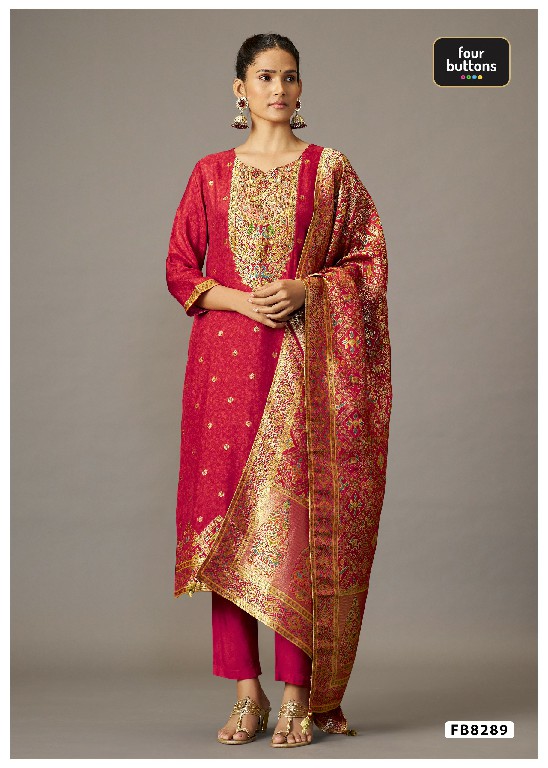 FOUR BUTTONS PRESENT READYMADE BEAUTIFUL ELEGANCE 3 PCS COMBO SET SUITS EXPORTER