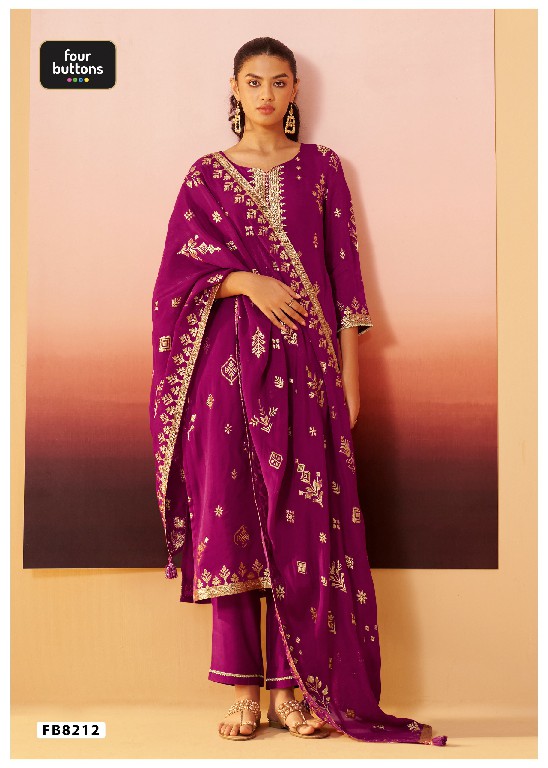 FOUR BUTTONS PRESENT READYMADE BEAUTIFUL ELEGANCE 3 PCS COMBO SET SUITS EXPORTER