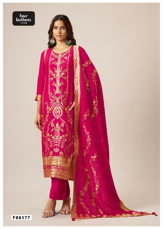FOUR BUTTONS PRESENT READYMADE BEAUTIFUL ELEGANCE 3 PCS COMBO SET SUITS EXPORTER