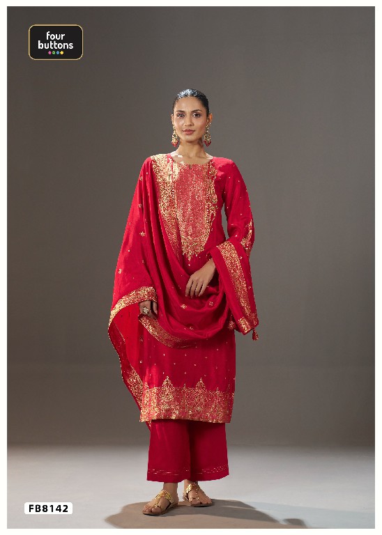 FOUR BUTTONS PRESENT READYMADE BEAUTIFUL ELEGANCE 3 PCS COMBO SET SUITS EXPORTER