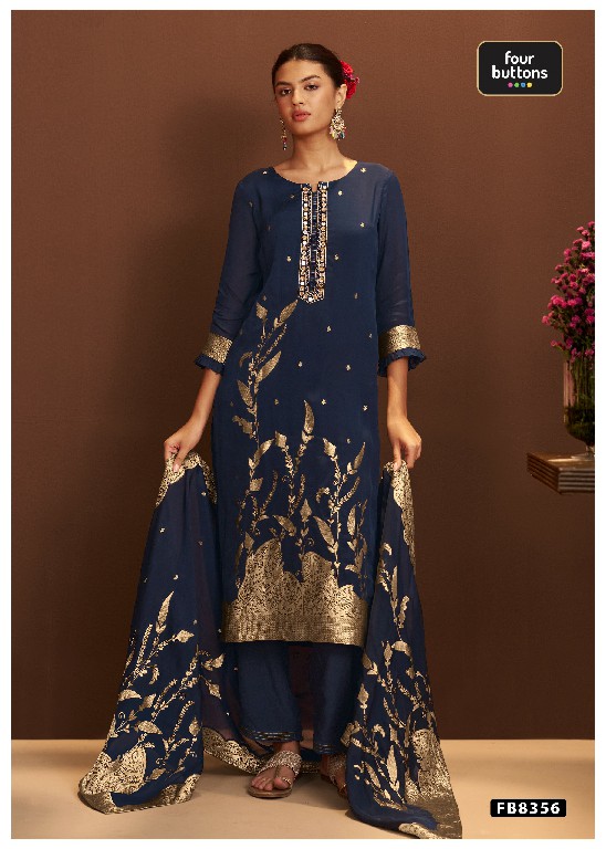FOUR BUTTONS PRESENT READYMADE BEAUTIFUL ELEGANCE 3 PCS COMBO SET SUITS EXPORTER