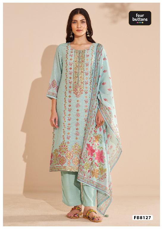 FOUR BUTTONS PRESENT READYMADE BEAUTIFUL ELEGANCE 3 PCS COMBO SET SUITS EXPORTER