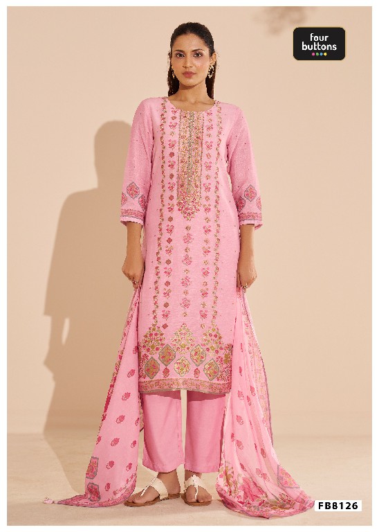 FOUR BUTTONS PRESENT READYMADE BEAUTIFUL ELEGANCE 3 PCS COMBO SET SUITS EXPORTER