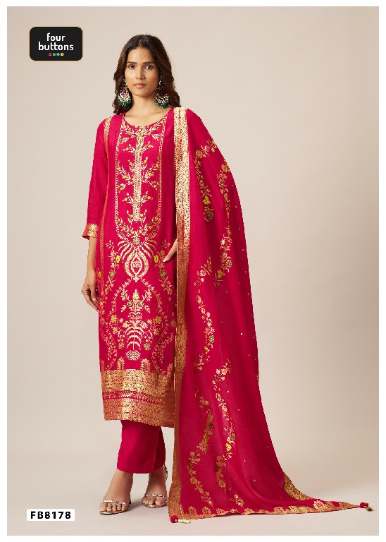 FOUR BUTTONS PRESENT READYMADE BEAUTIFUL ELEGANCE 3 PCS COMBO SET SUITS EXPORTER
