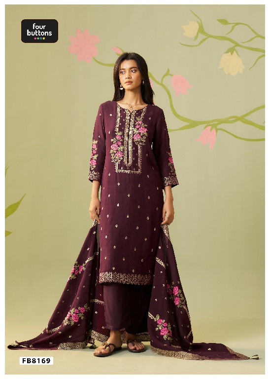 FOUR BUTTONS PRESENT READYMADE BEAUTIFUL ELEGANCE 3 PCS COMBO SET SUITS EXPORTER