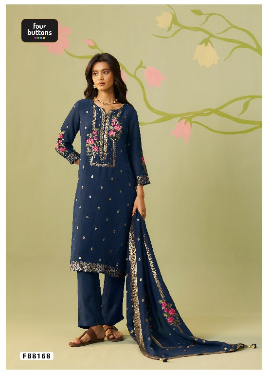 FOUR BUTTONS PRESENT READYMADE BEAUTIFUL ELEGANCE 3 PCS COMBO SET SUITS EXPORTER