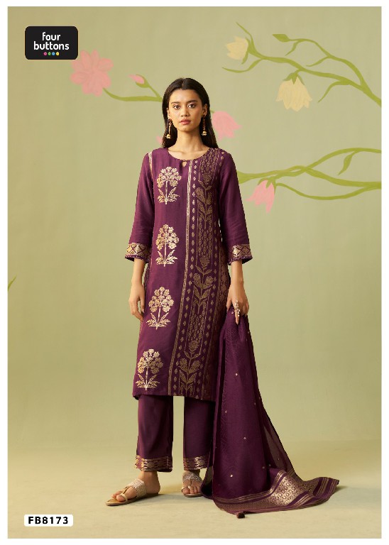 FOUR BUTTONS PRESENT READYMADE BEAUTIFUL ELEGANCE 3 PCS COMBO SET SUITS EXPORTER