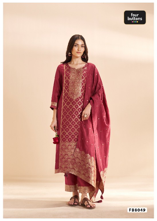 FOUR BUTTONS PRESENT READYMADE BEAUTIFUL ELEGANCE 3 PCS COMBO SET SUITS EXPORTER