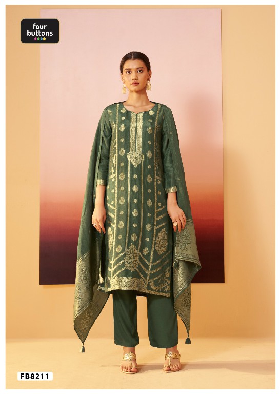FOUR BUTTONS PRESENT READYMADE BEAUTIFUL ELEGANCE 3 PCS COMBO SET SUITS EXPORTER