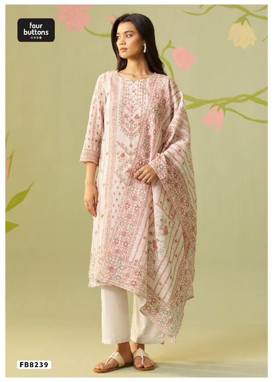 FOUR BUTTONS PRESENT READYMADE BEAUTIFUL ELEGANCE 3 PCS COMBO SET SUITS EXPORTER
