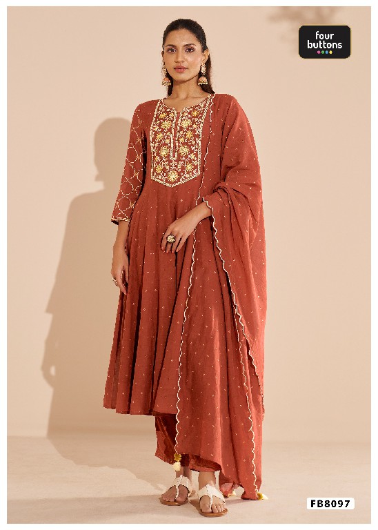 FOUR BUTTONS PRESENT READYMADE BEAUTIFUL ELEGANCE 3 PCS COMBO SET SUITS EXPORTER