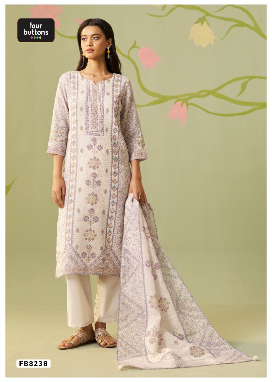FOUR BUTTONS PRESENT READYMADE BEAUTIFUL ELEGANCE 3 PCS COMBO SET SUITS EXPORTER