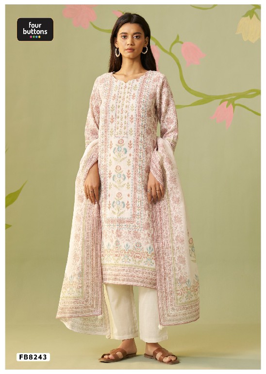 FOUR BUTTONS PRESENT READYMADE BEAUTIFUL ELEGANCE 3 PCS COMBO SET SUITS EXPORTER