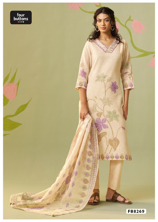 FOUR BUTTONS PRESENT READYMADE BEAUTIFUL ELEGANCE 3 PCS COMBO SET SUITS EXPORTER
