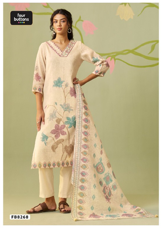 FOUR BUTTONS PRESENT READYMADE BEAUTIFUL ELEGANCE 3 PCS COMBO SET SUITS EXPORTER