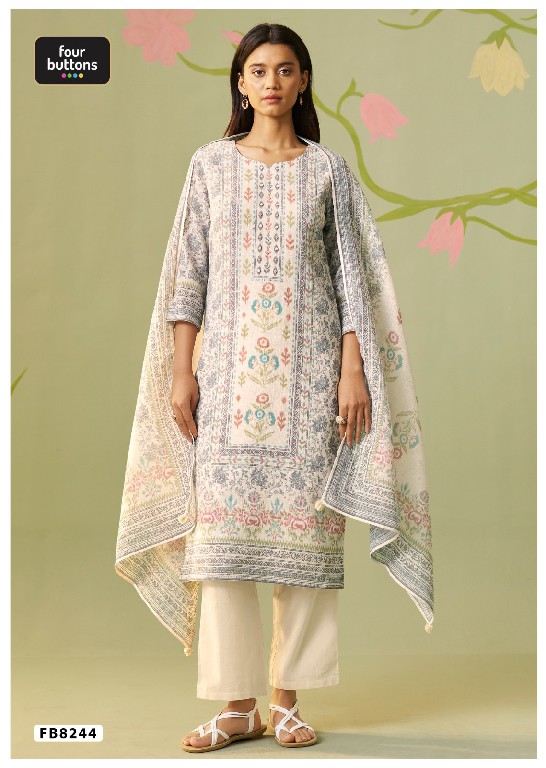 FOUR BUTTONS PRESENT READYMADE BEAUTIFUL ELEGANCE 3 PCS COMBO SET SUITS EXPORTER