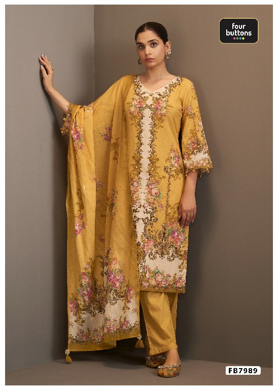 FOUR BUTTONS PRESENT READYMADE BEAUTIFUL ELEGANCE 3 PCS COMBO SET SUITS EXPORTER