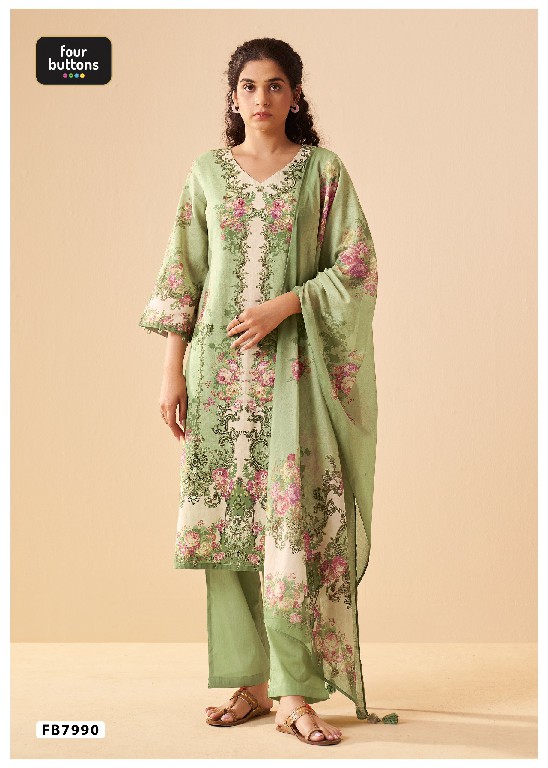 FOUR BUTTONS PRESENT READYMADE BEAUTIFUL ELEGANCE 3 PCS COMBO SET SUITS EXPORTER