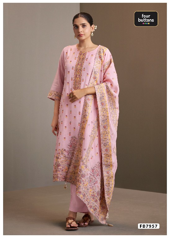 FOUR BUTTONS PRESENT READYMADE BEAUTIFUL ELEGANCE 3 PCS COMBO SET SUITS EXPORTER
