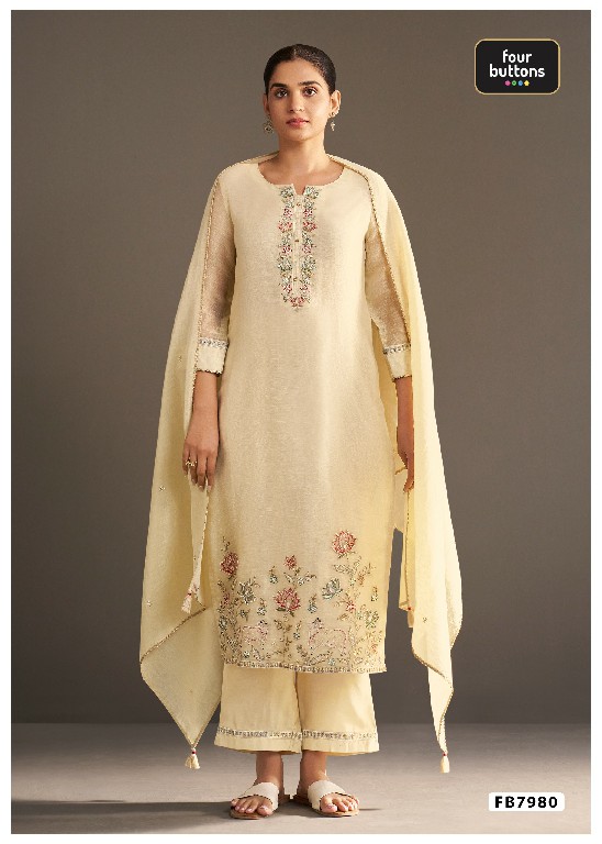 FOUR BUTTONS PRESENT READYMADE BEAUTIFUL ELEGANCE 3 PCS COMBO SET SUITS EXPORTER