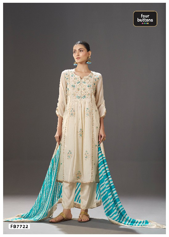 FOUR BUTTONS PRESENT READYMADE BEAUTIFUL ELEGANCE 3 PCS COMBO SET SUITS EXPORTER