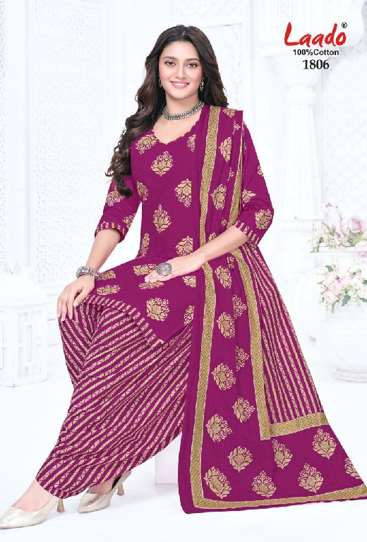 LAADO NADIYA PATIYALA VOL 18 WHOLESALE COTTON PRINTED EVERY DAY WEAR DRESS MATERIAL FOR EXPPRT