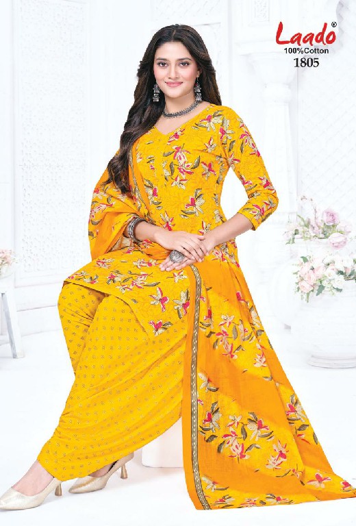 LAADO NADIYA PATIYALA VOL 18 WHOLESALE COTTON PRINTED EVERY DAY WEAR DRESS MATERIAL FOR EXPPRT