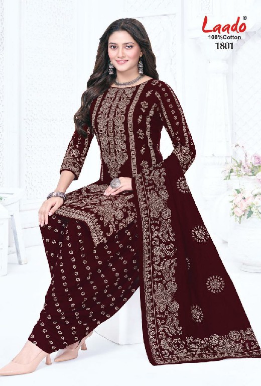 LAADO NADIYA PATIYALA VOL 18 WHOLESALE COTTON PRINTED EVERY DAY WEAR DRESS MATERIAL FOR EXPPRT
