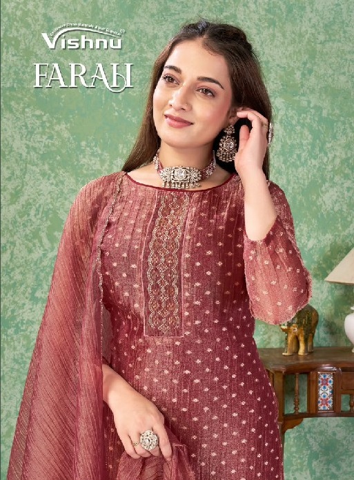 VISHNU FARAH WHOLESALE SALSA BUTTI FASHIONABLE UNSTITCH SALWAR SUITS EXPORTER