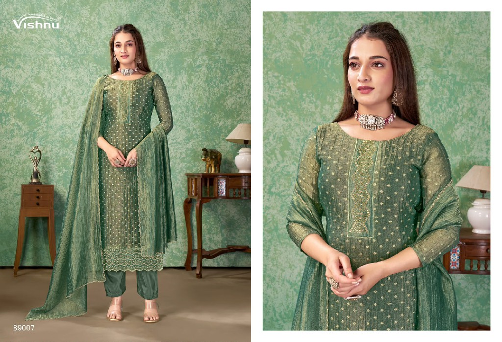 VISHNU FARAH WHOLESALE SALSA BUTTI FASHIONABLE UNSTITCH SALWAR SUITS EXPORTER