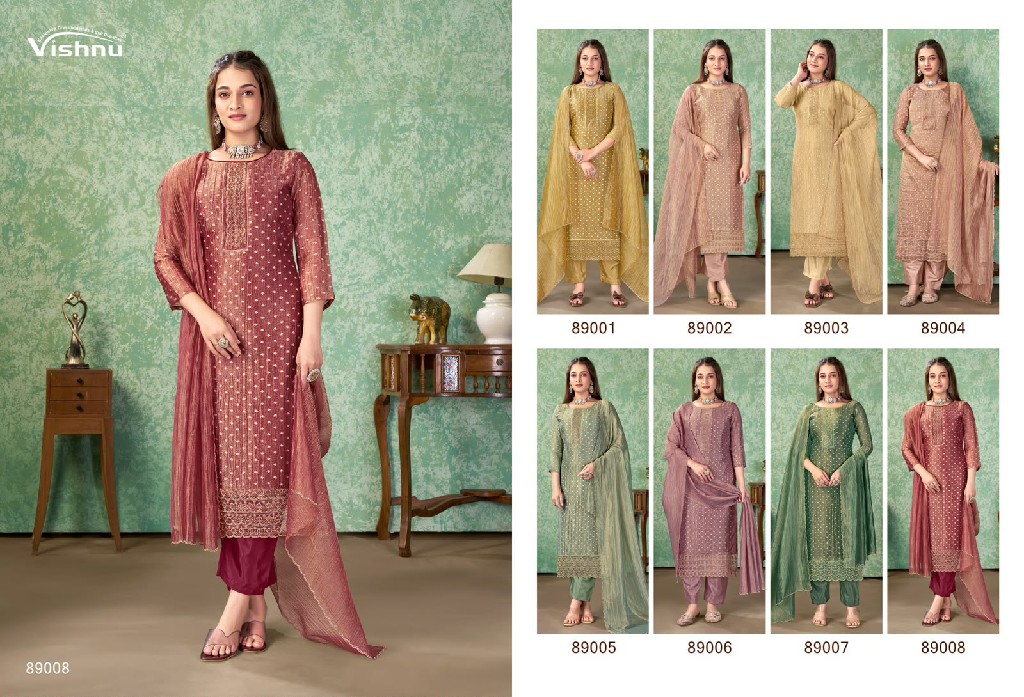 VISHNU FARAH WHOLESALE SALSA BUTTI FASHIONABLE UNSTITCH SALWAR SUITS EXPORTER
