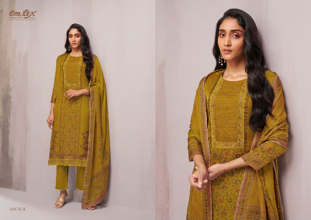 OMTEX SVEVA WHOLESALE ORGANZA TWILL CLASSIC UNSTITCH SALWAR SUITS SUPPLIER