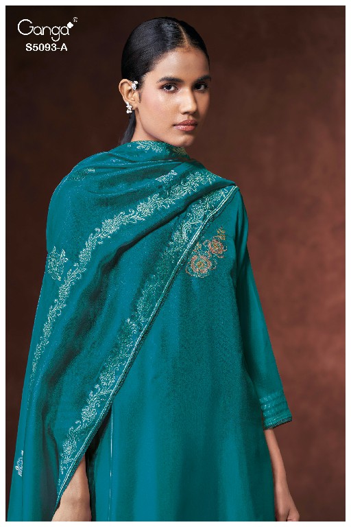 GANGA VEYA S5093 WHOLESALE PURE VISCOSE WOVEN SILK JACQUARD UNSTITCH SALWAR SUITS EXPORTER