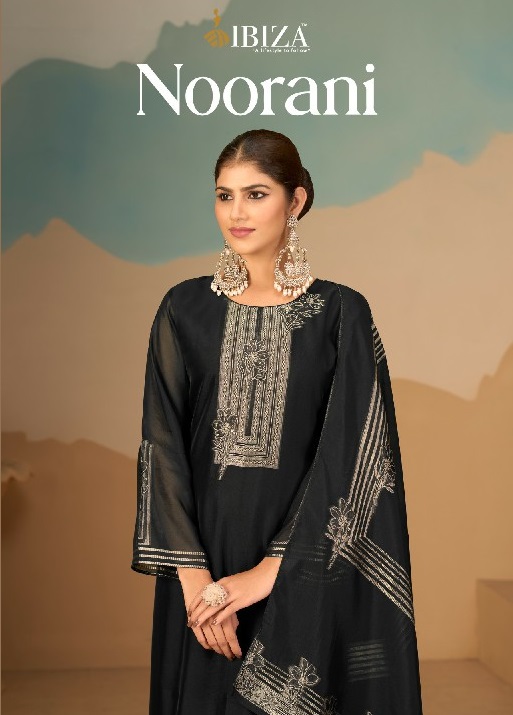 IBIZA NOORANI WHOLESALE PURE BANGLORY SILK JACQUARD FESTIVE LOOK UNSTITCH SALWAR SUITS SUPPLIER