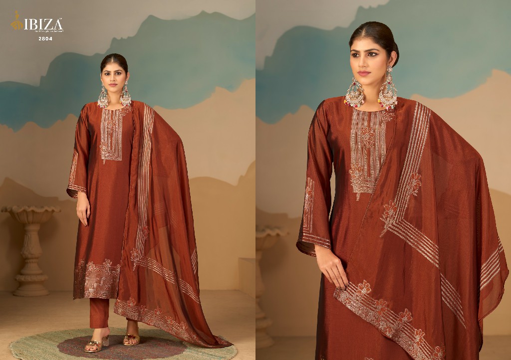IBIZA NOORANI WHOLESALE PURE BANGLORY SILK JACQUARD FESTIVE LOOK UNSTITCH SALWAR SUITS SUPPLIER
