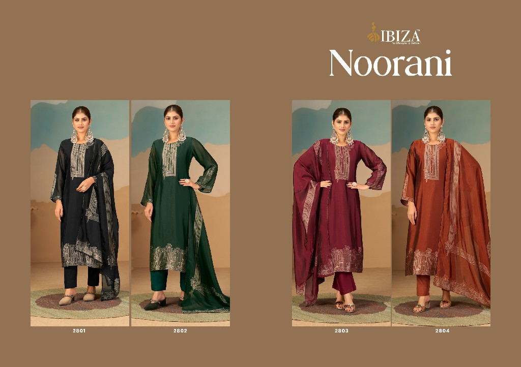 IBIZA NOORANI WHOLESALE PURE BANGLORY SILK JACQUARD FESTIVE LOOK UNSTITCH SALWAR SUITS SUPPLIER