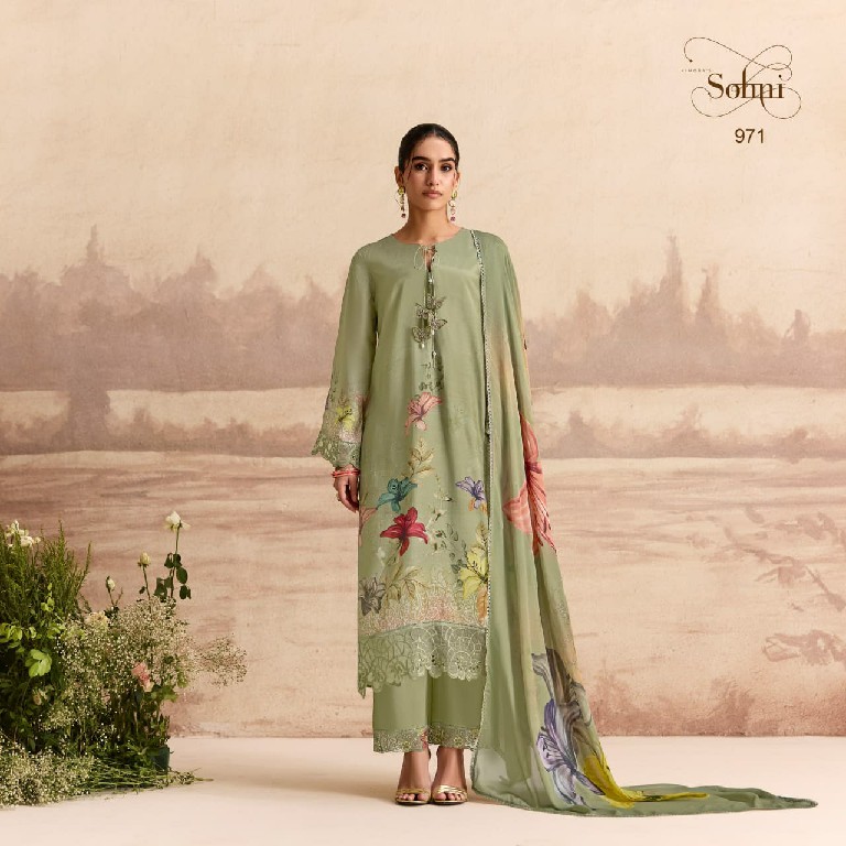 KIMORA SOHNI SANDALWOOD WHOLESALE PURE MUSLIN ELEGANT DESIGN UNSTITCH SALWAR SUITS EXPORTER