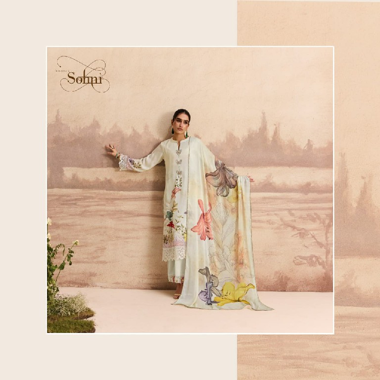 KIMORA SOHNI SANDALWOOD WHOLESALE PURE MUSLIN ELEGANT DESIGN UNSTITCH SALWAR SUITS EXPORTER